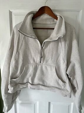lululemon athletica Heathered Light Gray Half-Zip Pullover